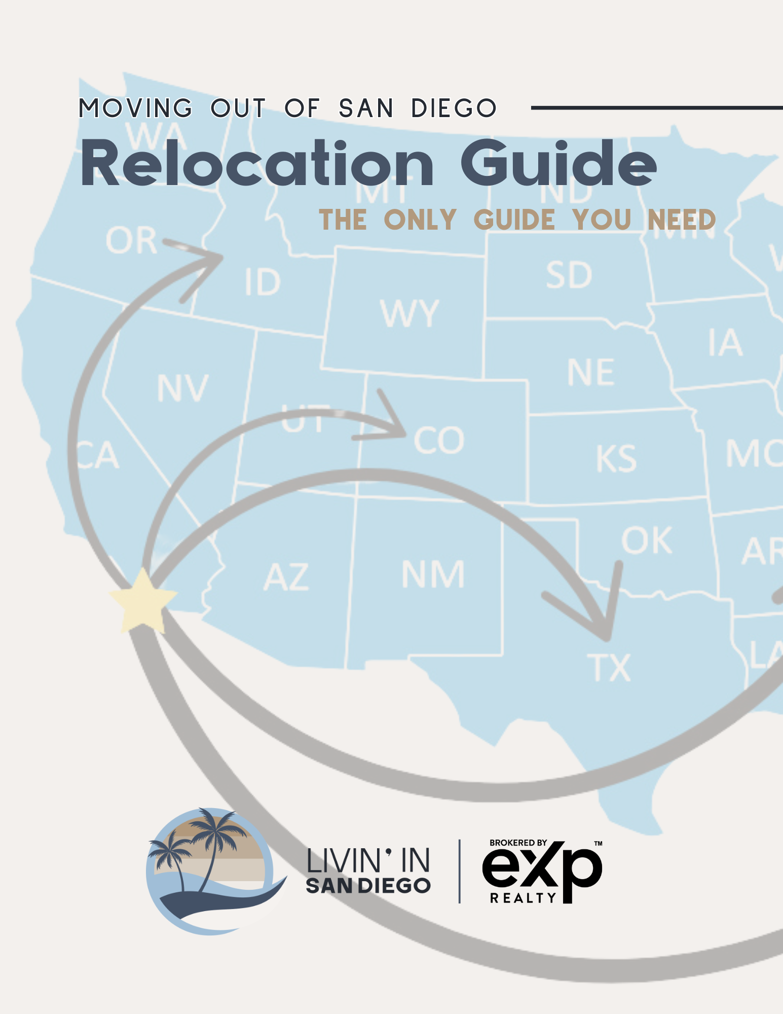 The cover of a moving to san diego relocation guide