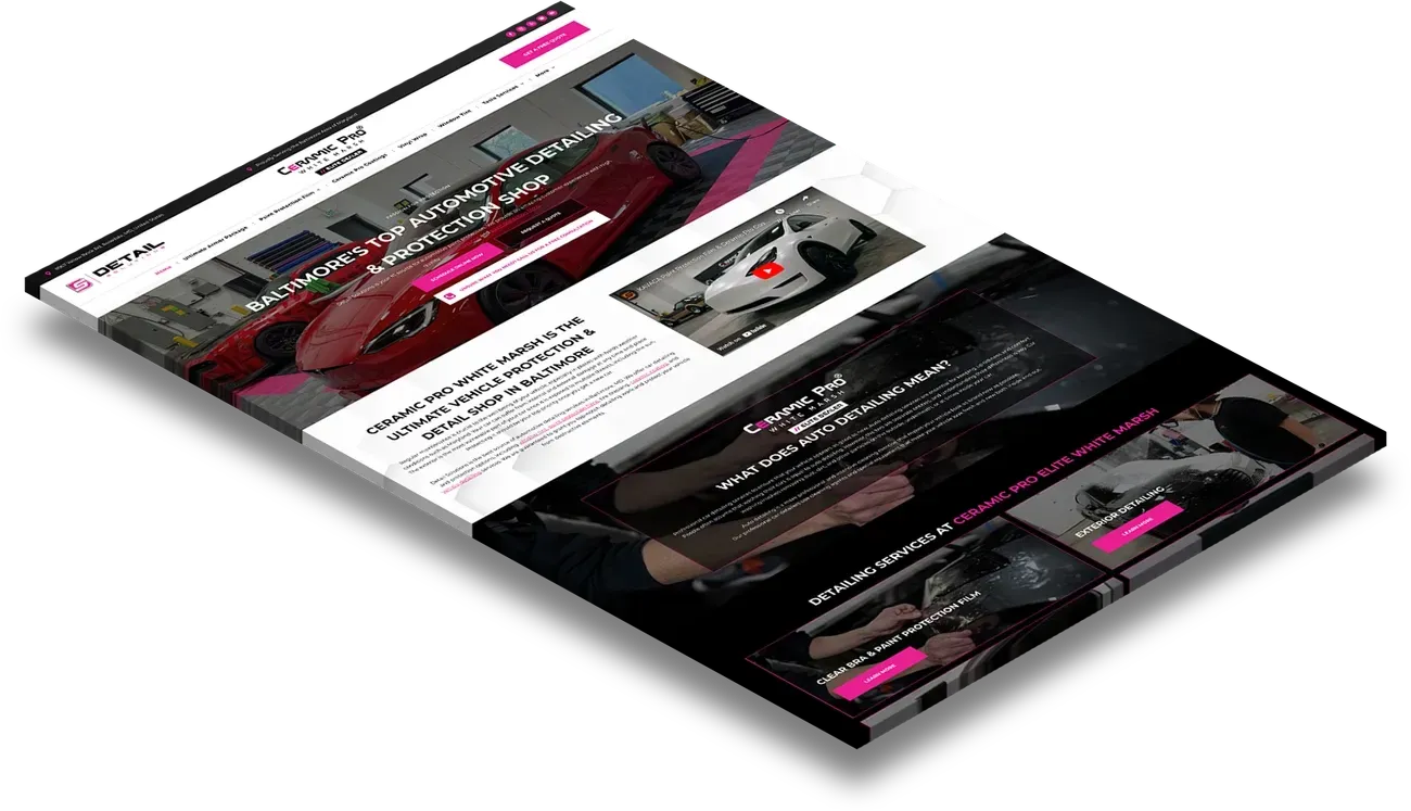 A screenshot of a website on a tablet.