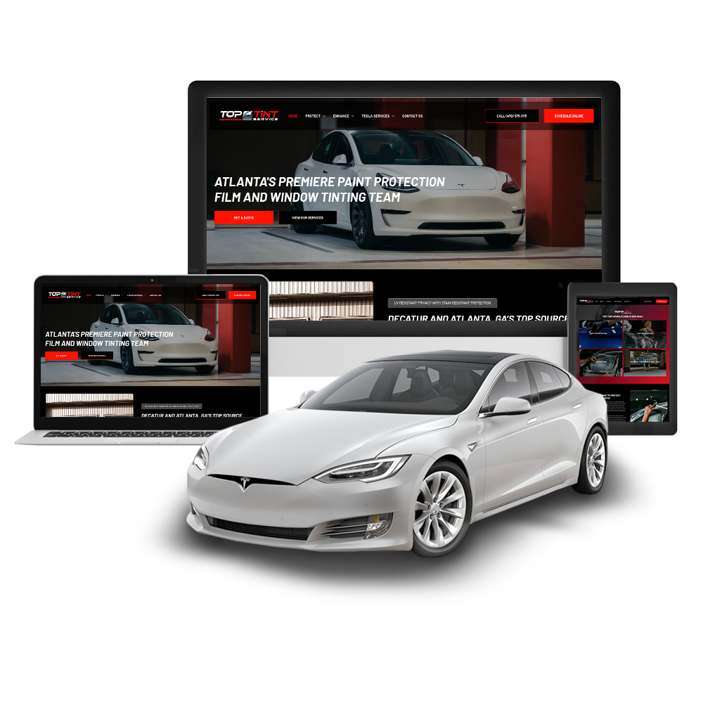 Top Tint Service window tinting website from Roadmap Sites