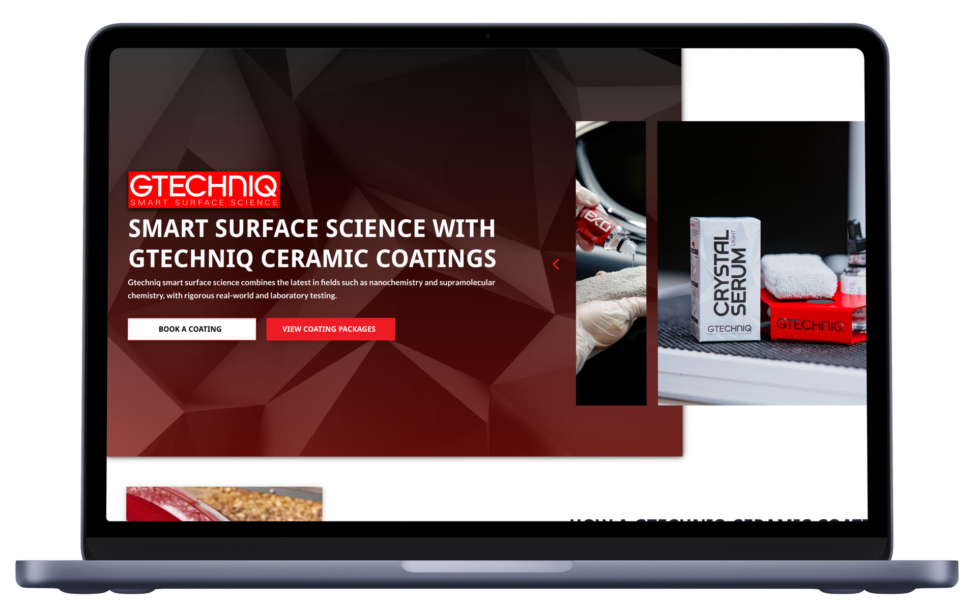 Gtechniq Website Page