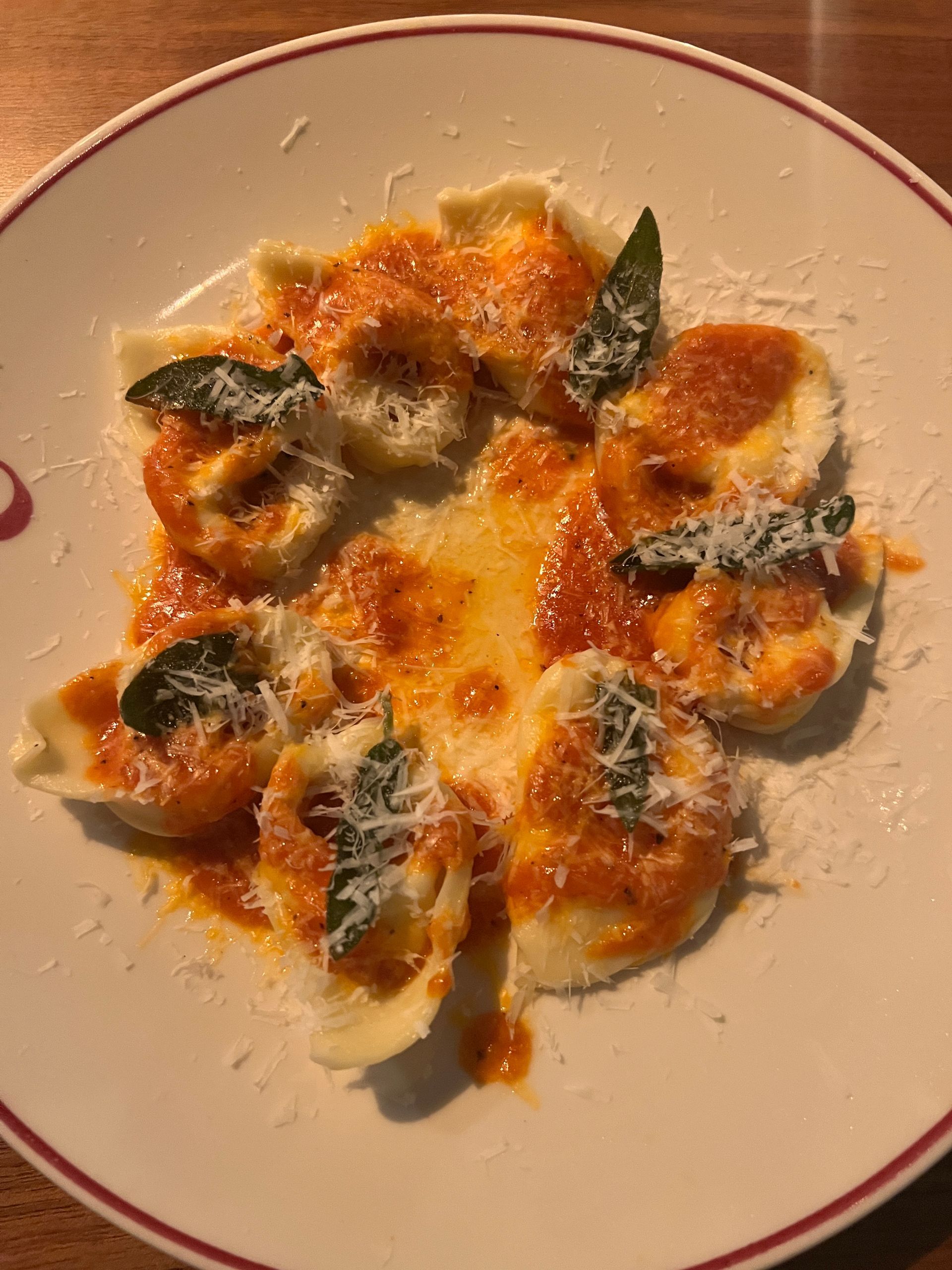 pasta with sauce on a white plate