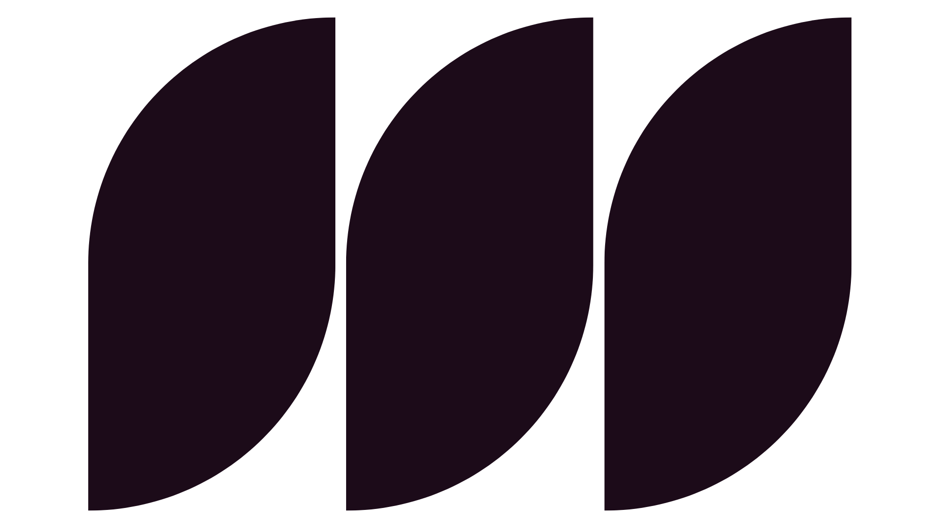 Three black sheafs are stacked on top of each other on a white background.
