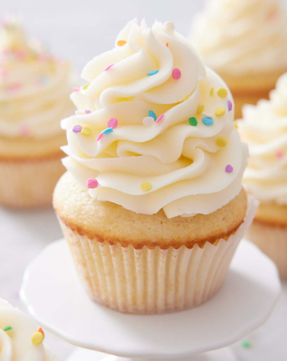 a vanilla cupcake stock photo 