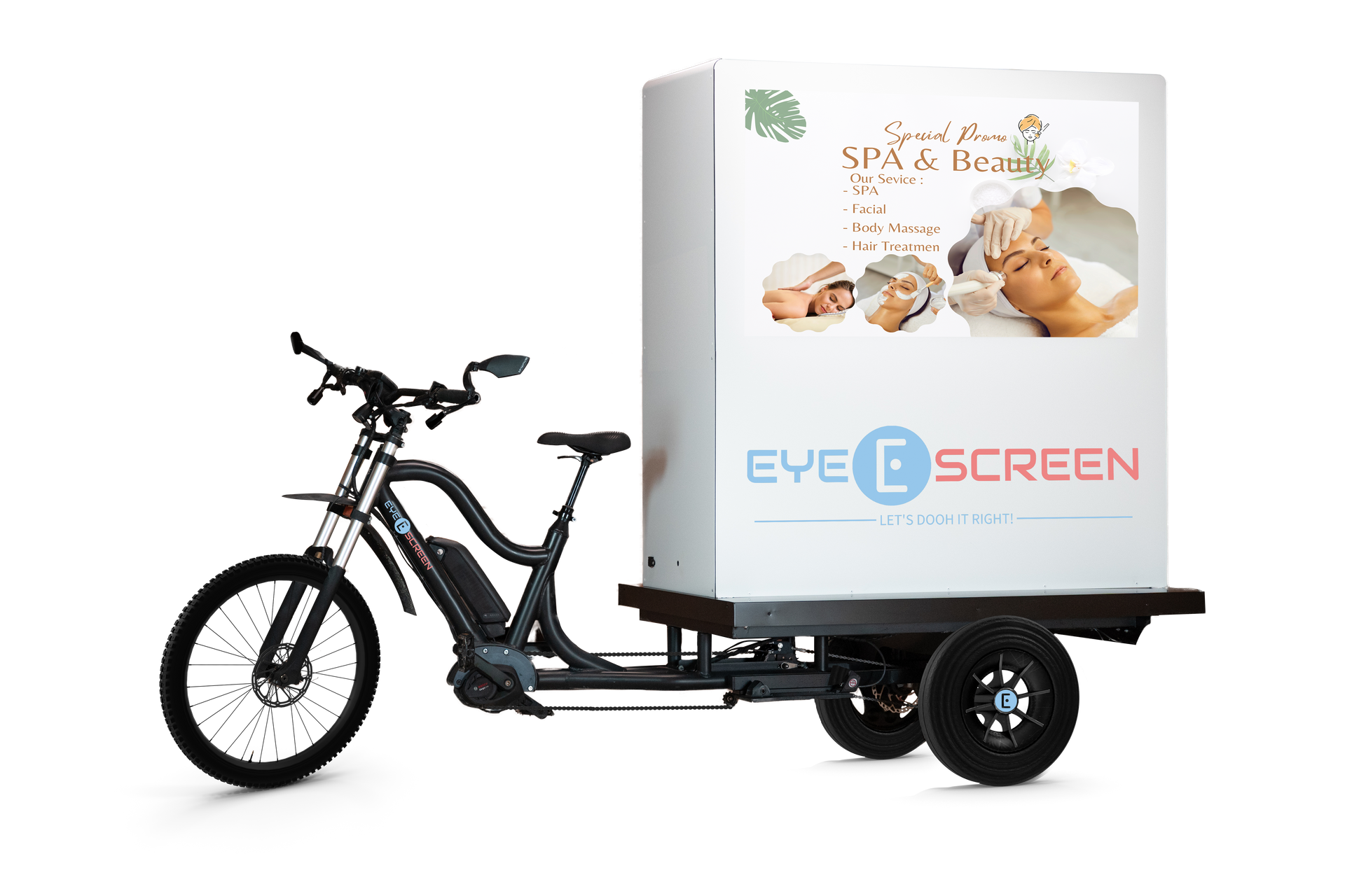 AdVenturer- vélo publicitaire avec écrans - campagne marketing DOOH mobile