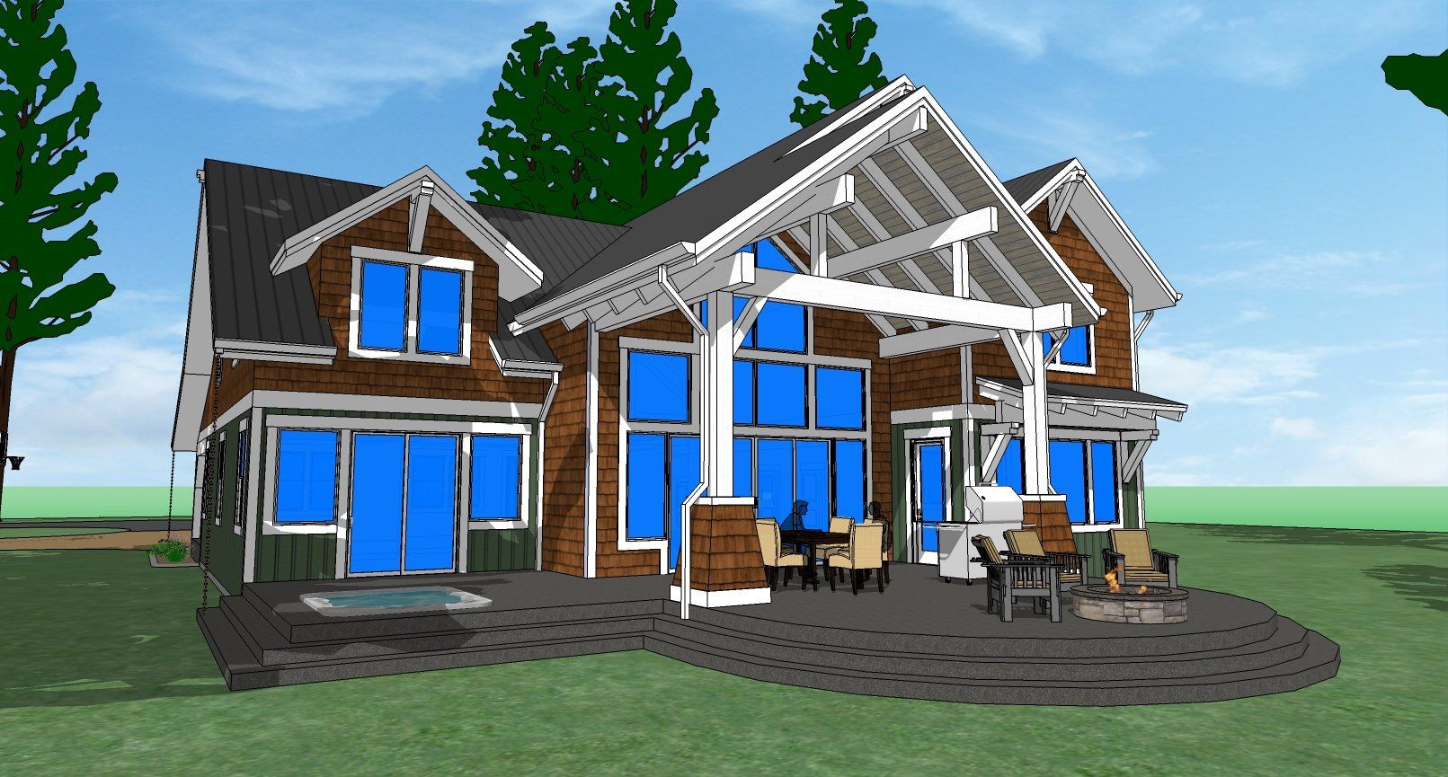 3D Lake house Design