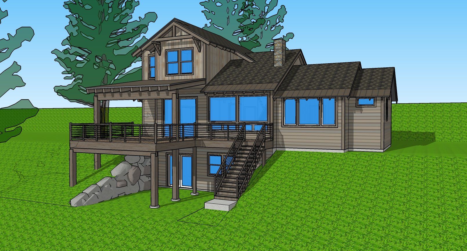 3D Cabin Drawing