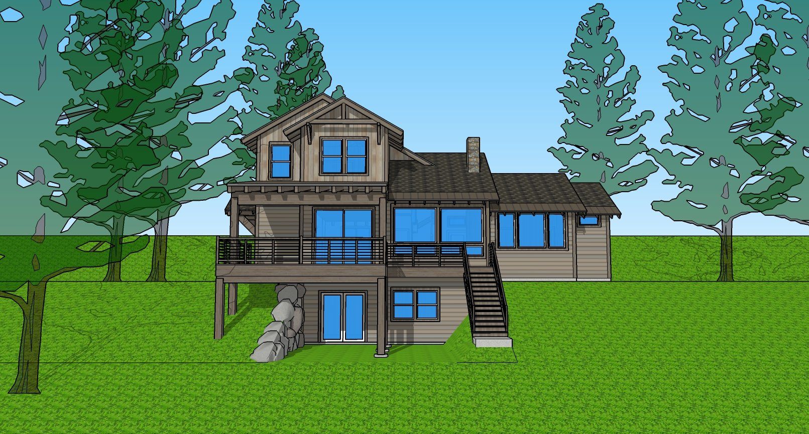 3D Priest Lake Cabin Model