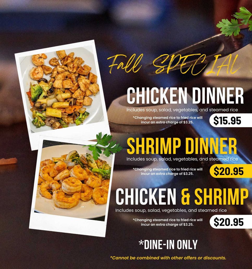 Fall Special at Ninja Steak & Sushi Fall Special at Ninja Steak & Sushi