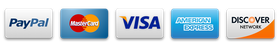 Paypal visa mastercard discover and discover network are shown