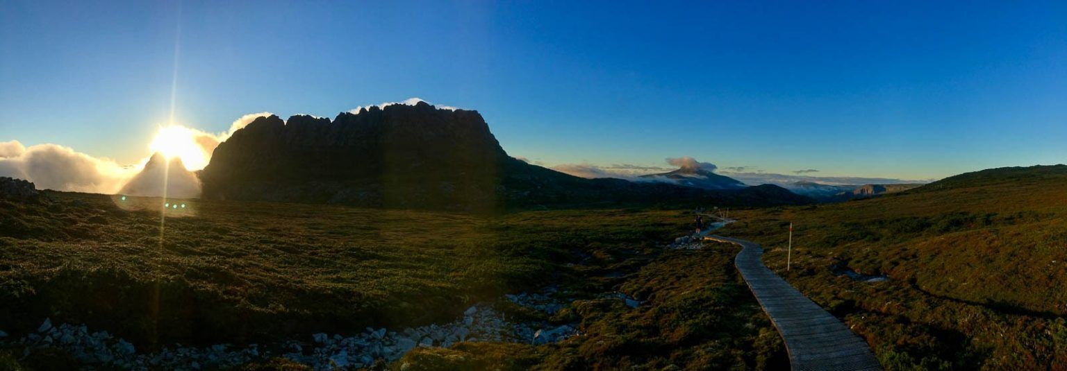The Cradle Mountain run is a one day traverse of Tasmanian’s famous Cradle Mountain to Lake St Clair Overland Track.The altitude of the track in several areas of the plateau is greater than 1,000 metres, which by world standards is not high, but here is well above the tree line. This low tree line illustrates the exposure and harshness of conditions that can prevail even in summer. The Run is 78 kms and runners take between 8 hours and 15.5 hours to complete this distance. However the vast majority of runners take between 12 and 13 hours finishing at Cynthia Bay between 6:00pm and 7:00pm