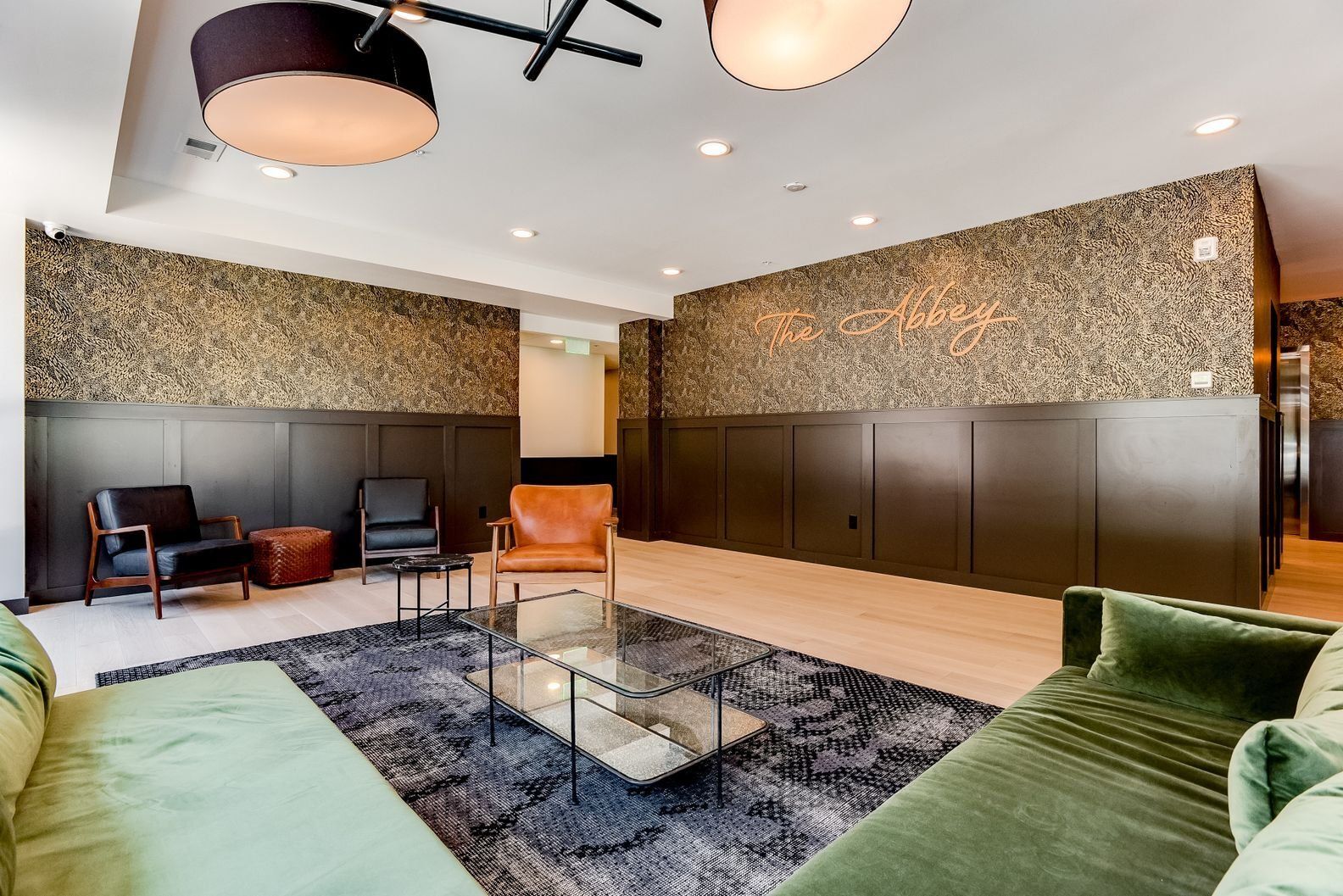 Building lobby seating area