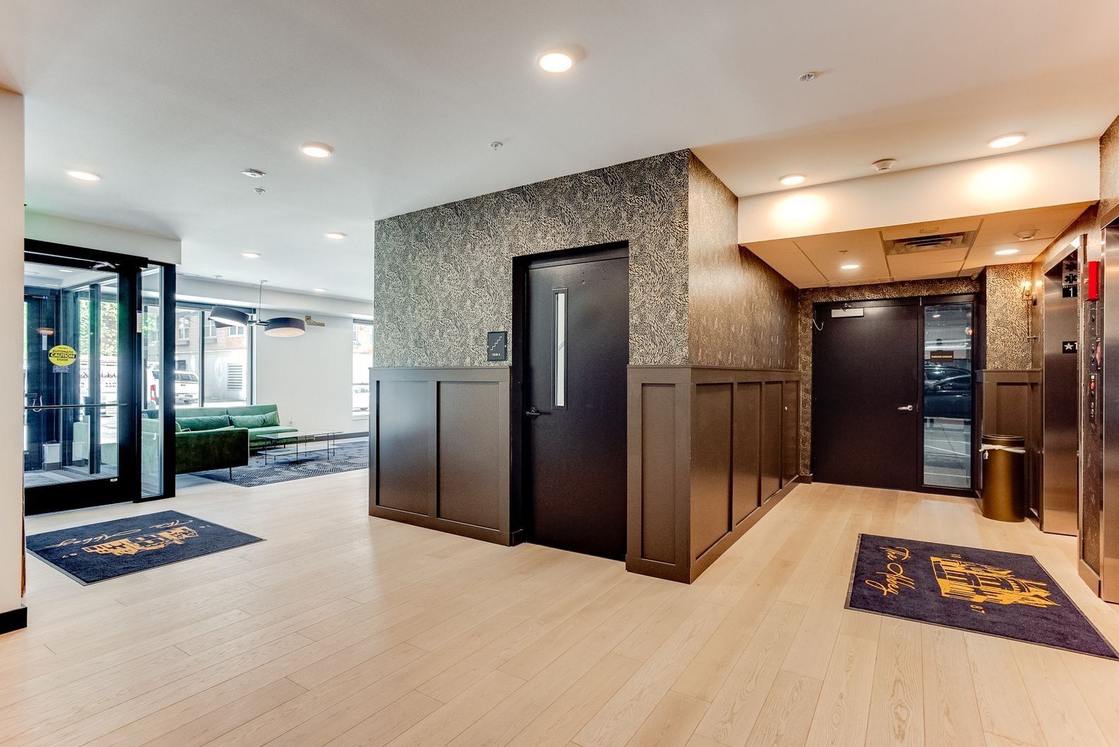 Building lobby elevator