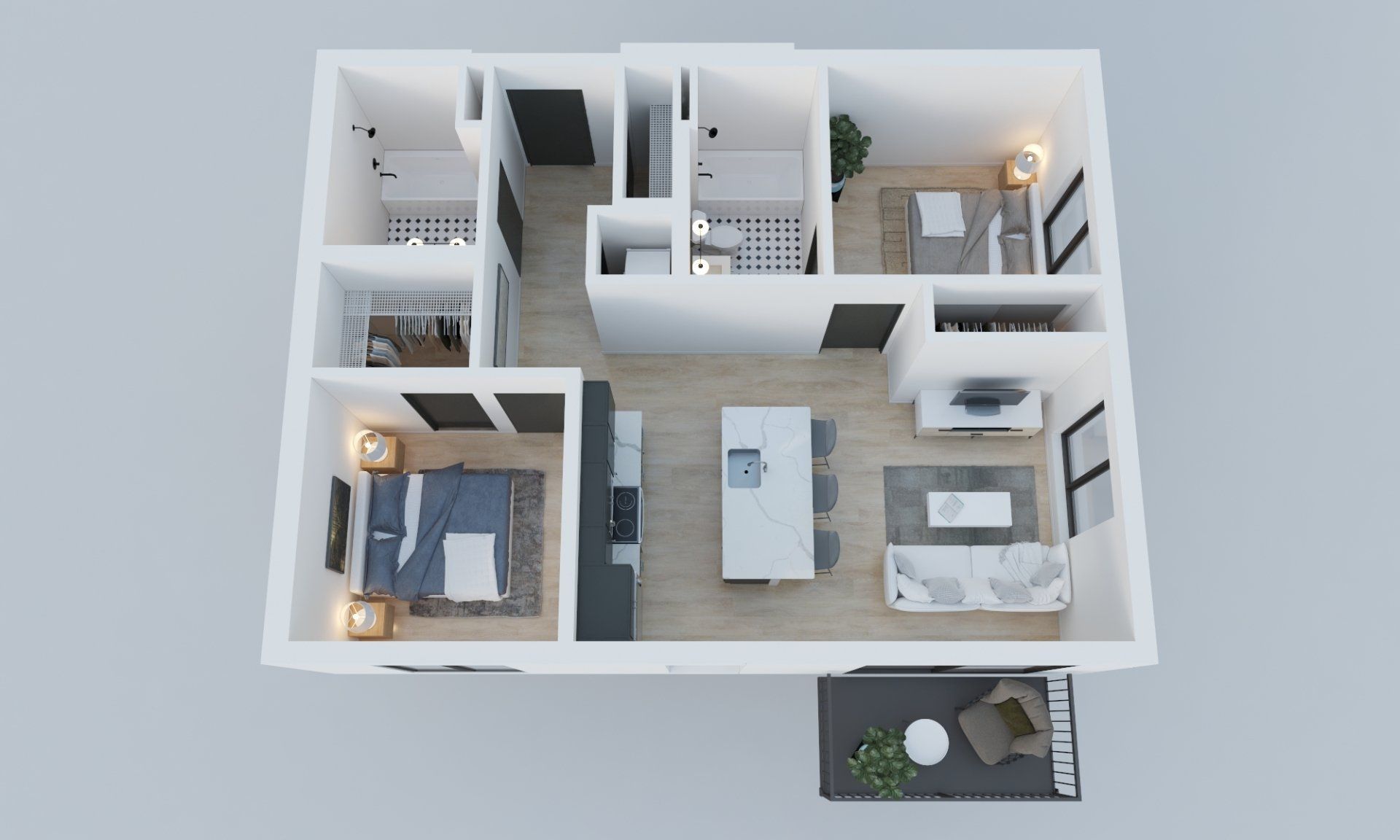 Brooks  two bedroom floor plan