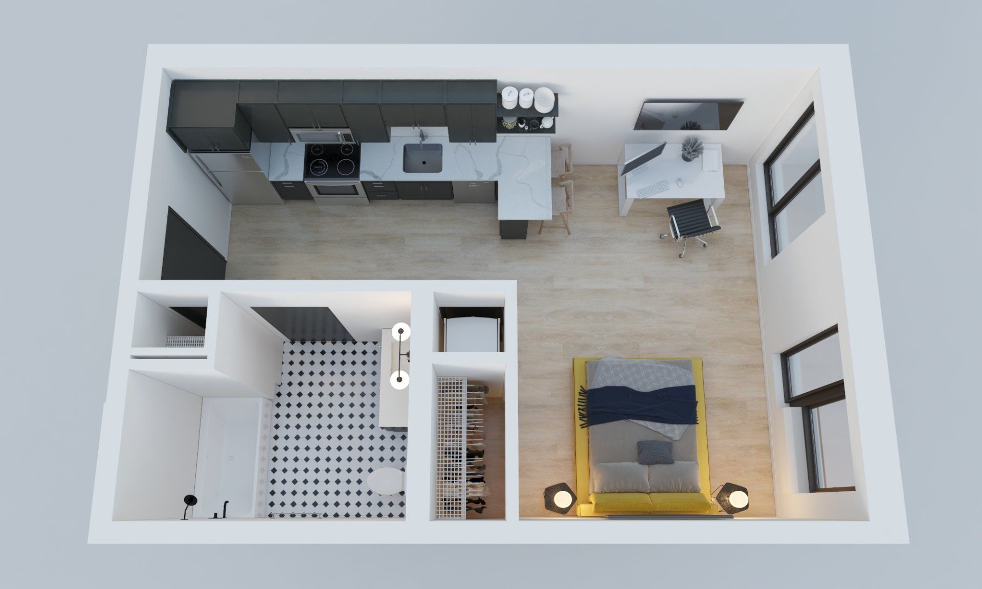 Nevers Studio Floor plan
