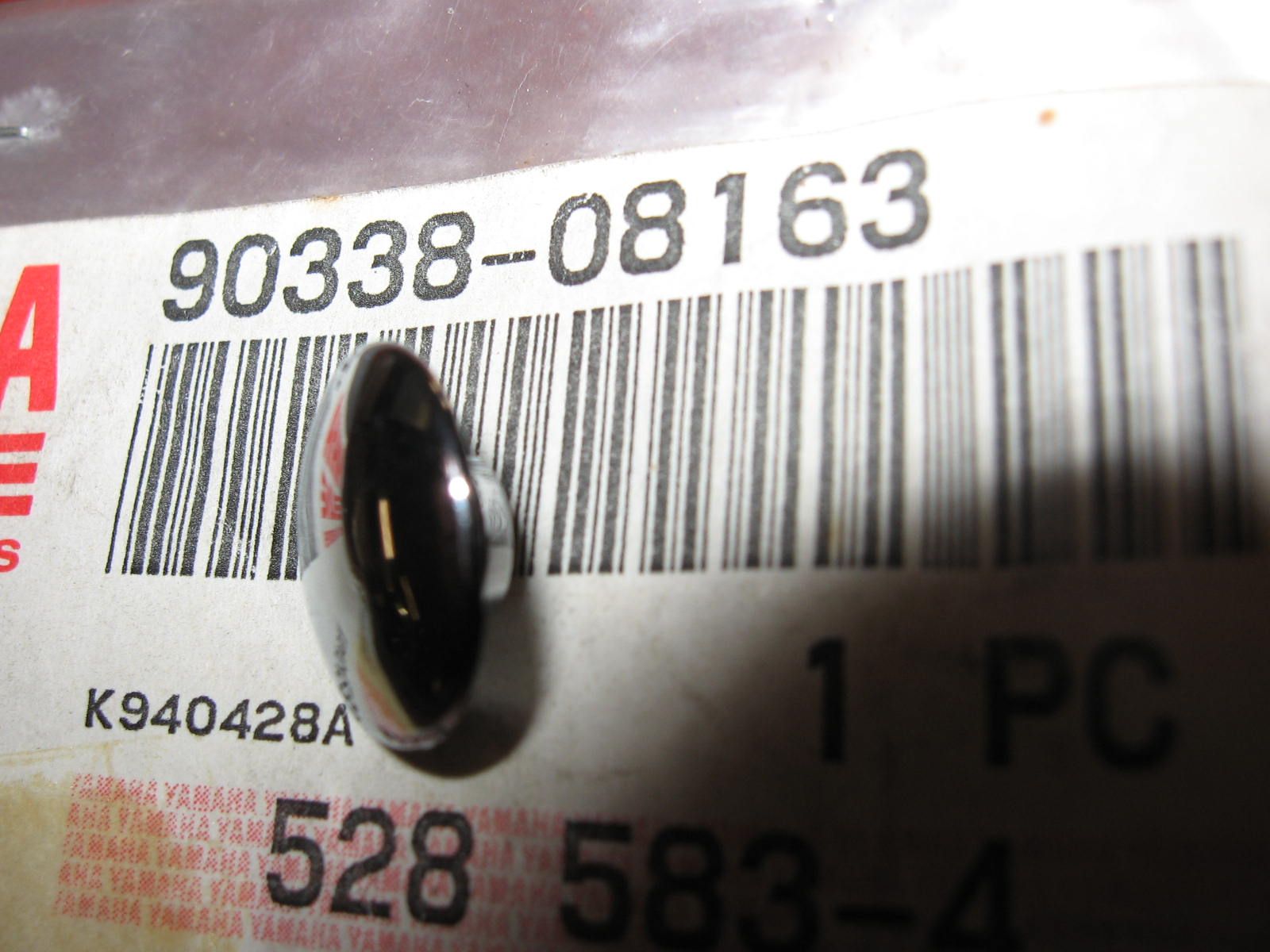 4x chroom kunstof dop voor in imbusbout		oem		90338-08163