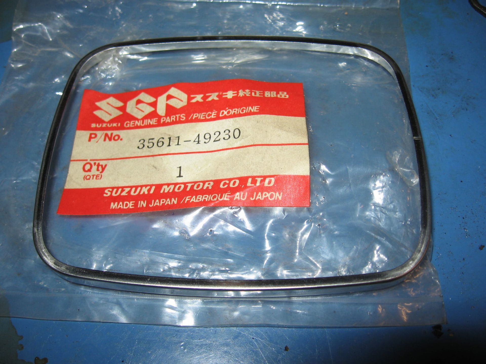 2x chroom randje knipperlicht - 		oem		35611-49230 , gr650 gs1000 , enz