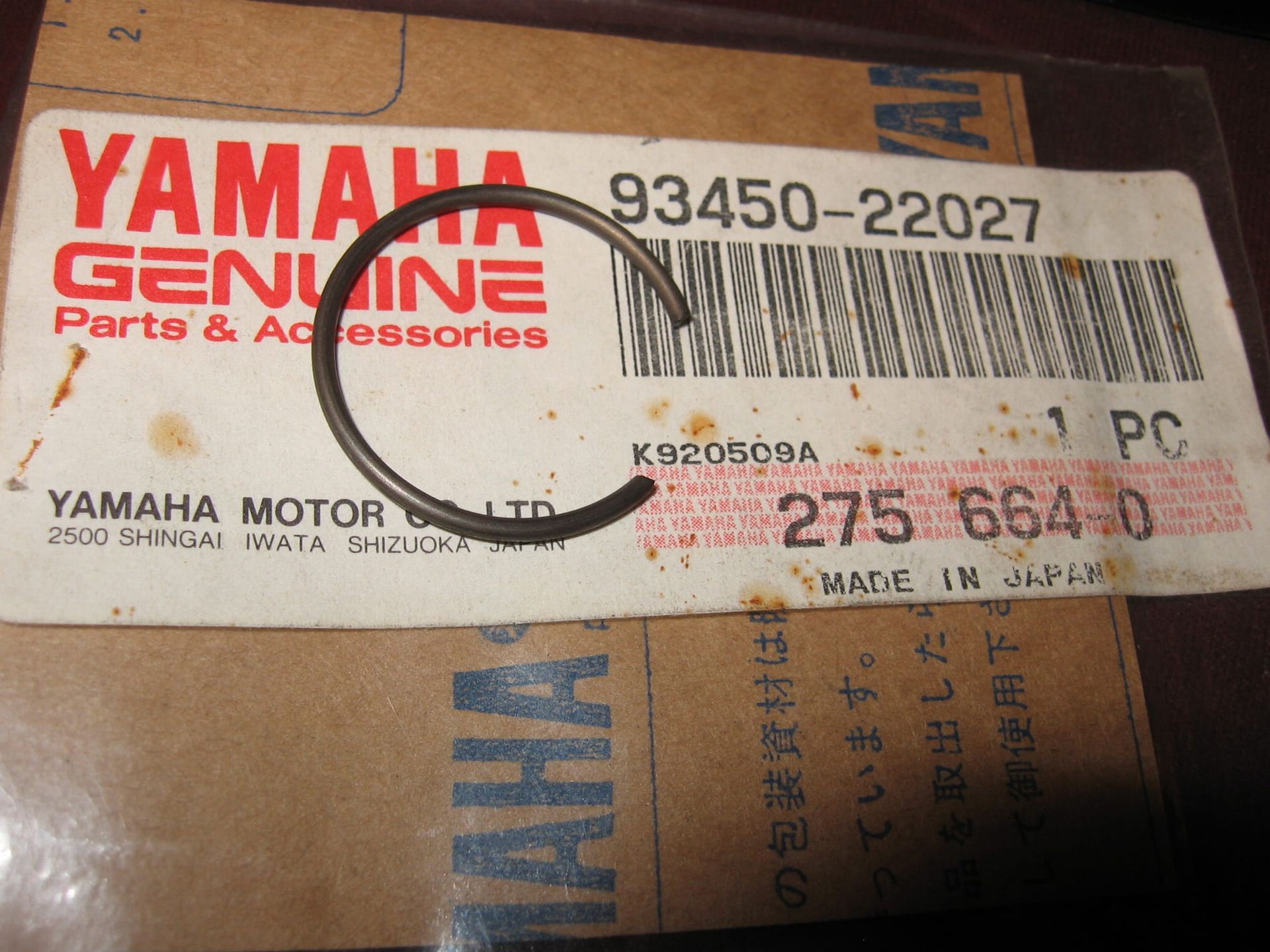 3 stuks pistonpen borgring	xt500 sr500 xs650 xvs650 	oem		93450-22027