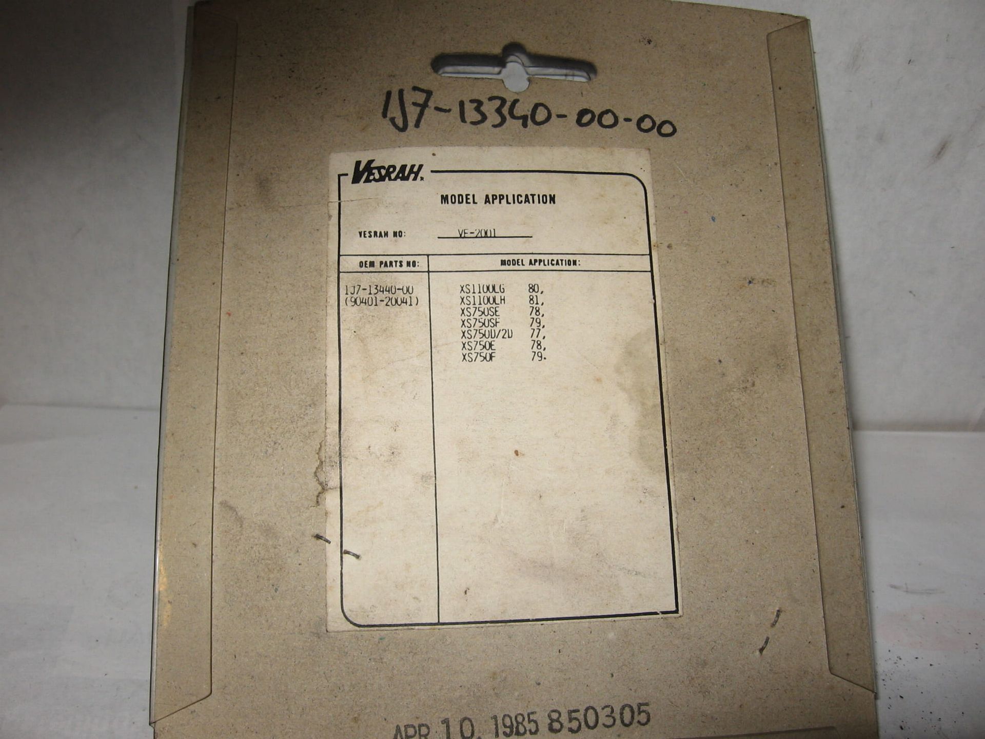 oliefilterbout 	Xs1100lg 80- , lh 81 xs750 77-79	vesrah	vf-2001	90401-20041 , 1J7-13340-00