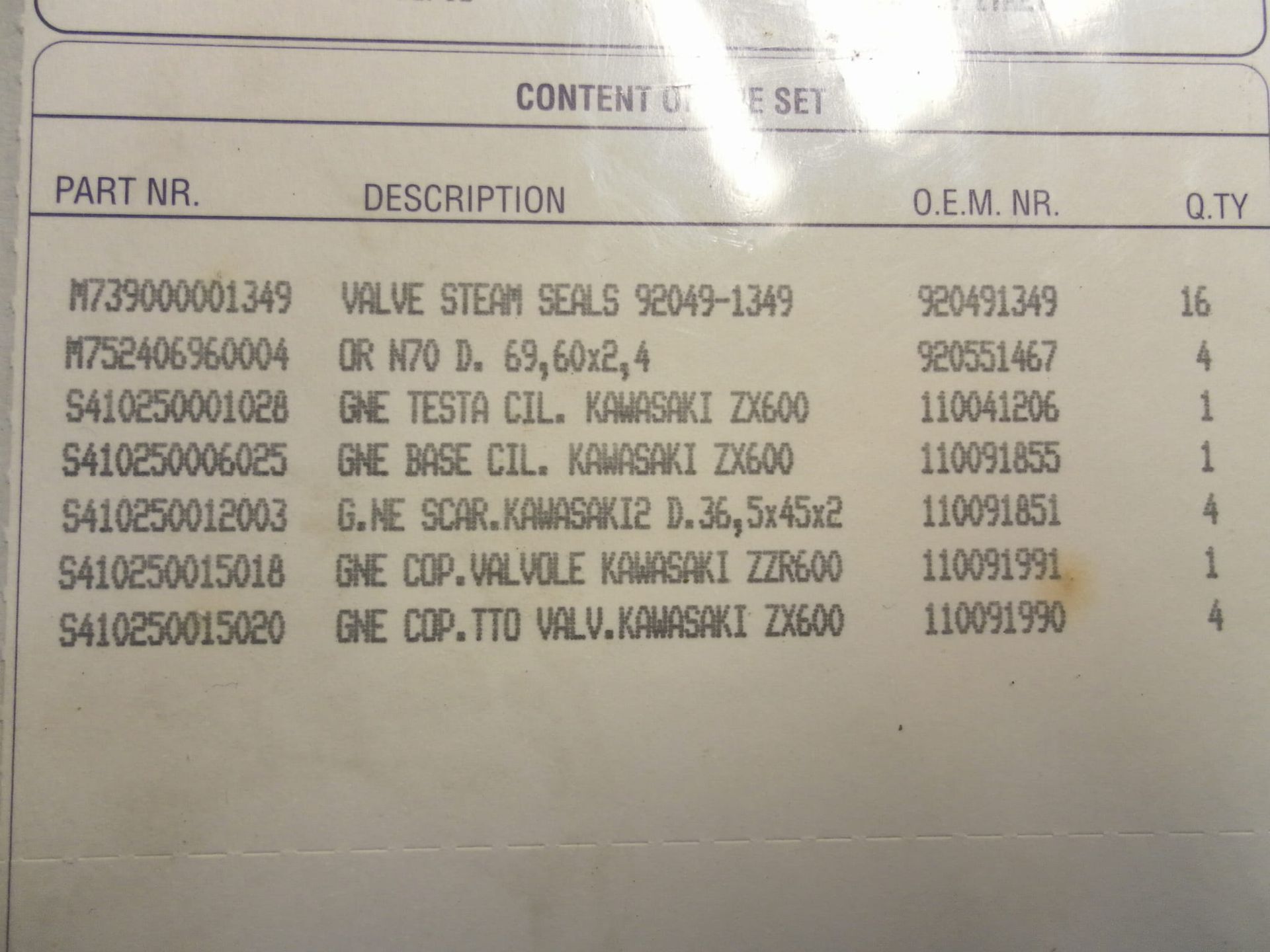 pakking topset kawasaki zx600 a-f /zzr600n 85-96		athena , P400250600601