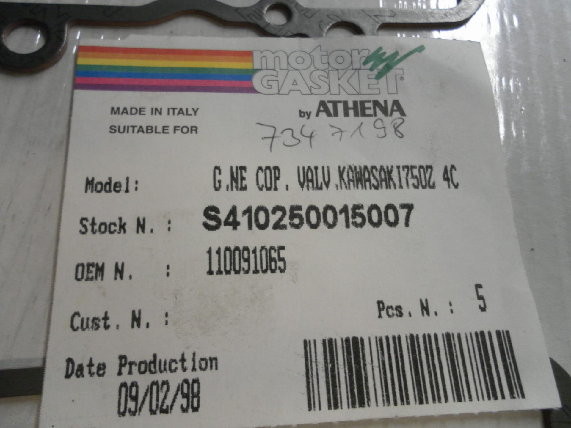 2xkleppendekselpakking – kz650 1977-80 . 		athena		11009-1065	P410250015007