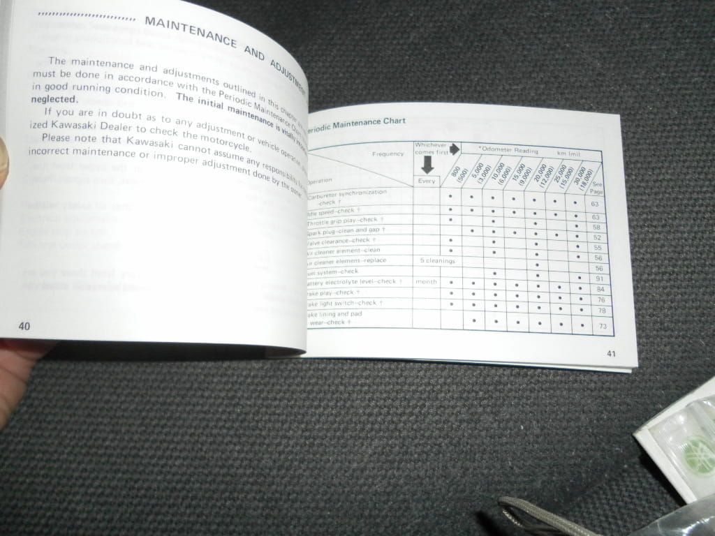 motorcycle owner's manual	GPZ500S , EX500-A6 EX500-B5		99922-1624-01