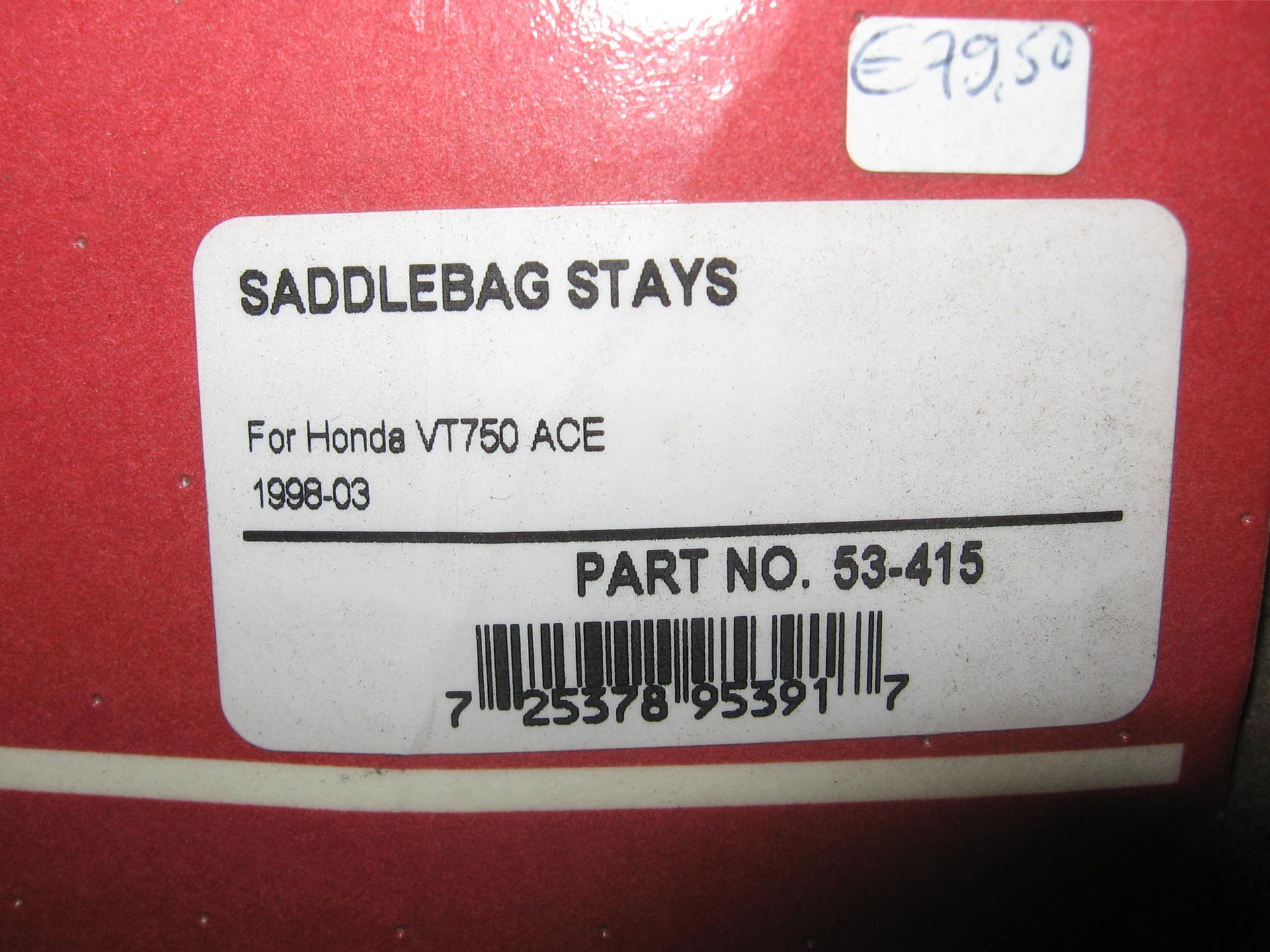 Tasafhouders , tassteunen , saddlebag stays  / vt7510c2 1998-03	met bouten 	big bike parts	show chrome 53-415