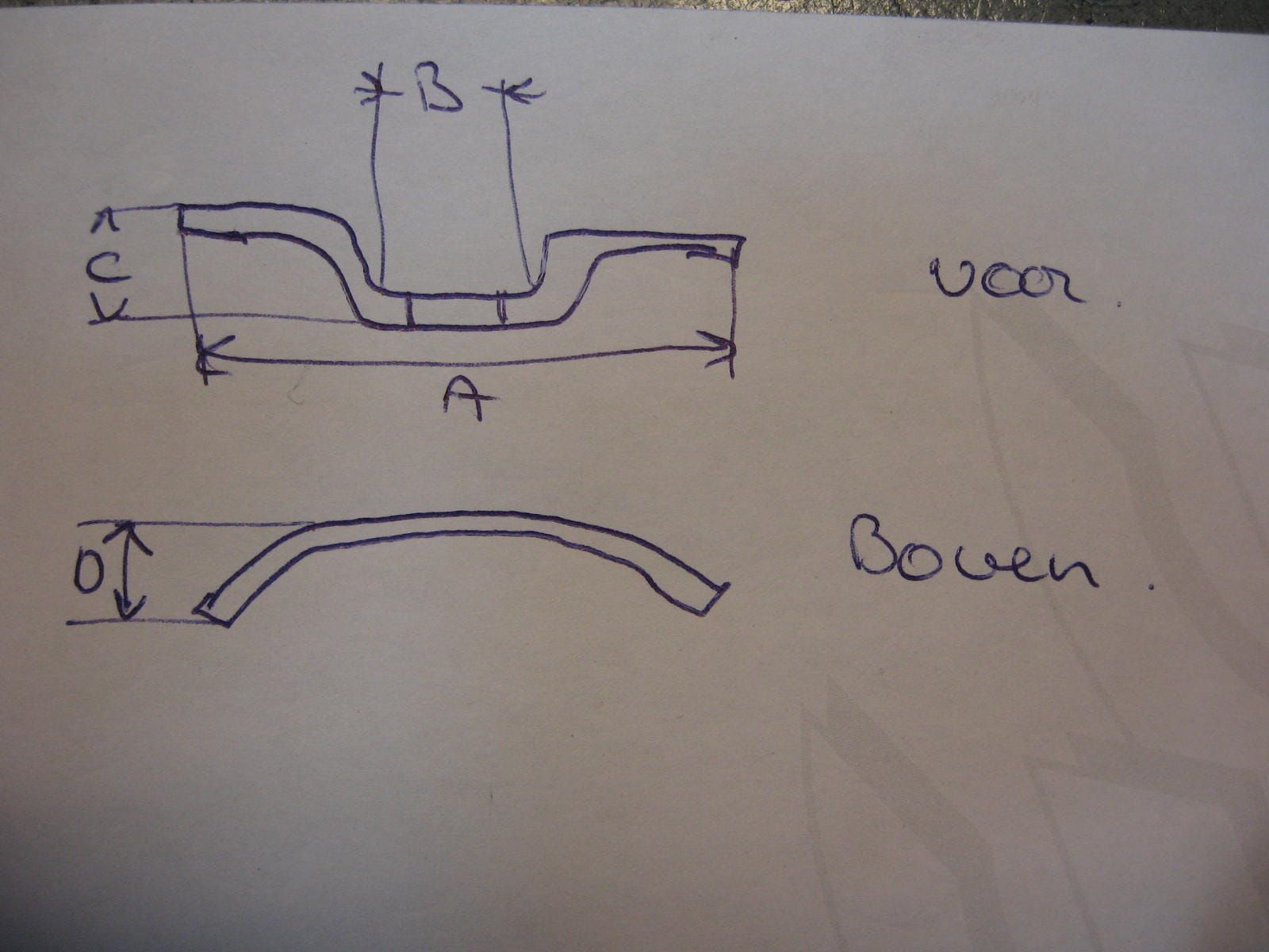 Custom hoog stuur	A76 B11 C18 D19,5 Q22,5MM