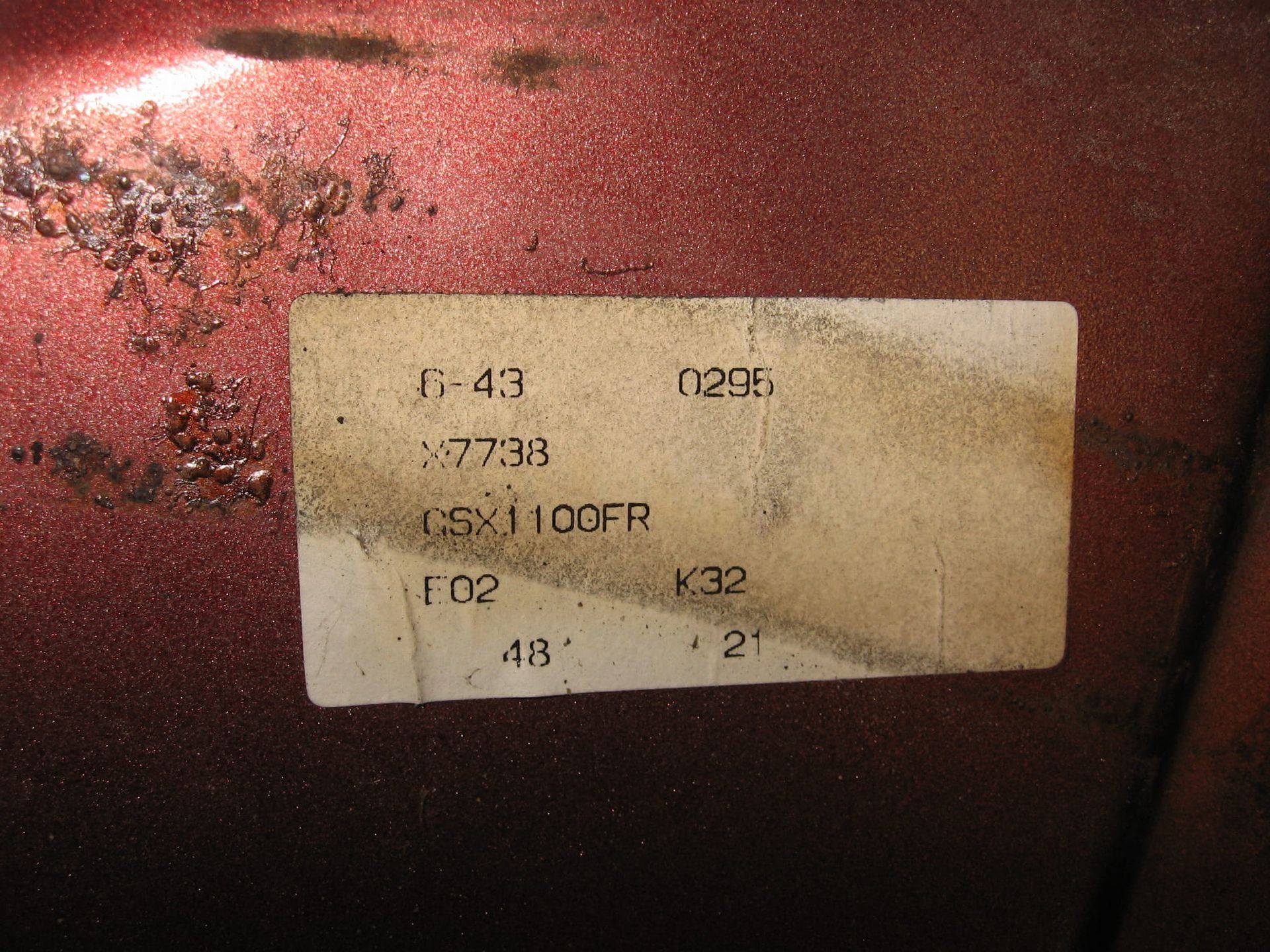 benzinetank 	gsx1100F (R) 88-94 44100-48D20-K31 ,44100-48D40-K31 , 44100-48D20-K32