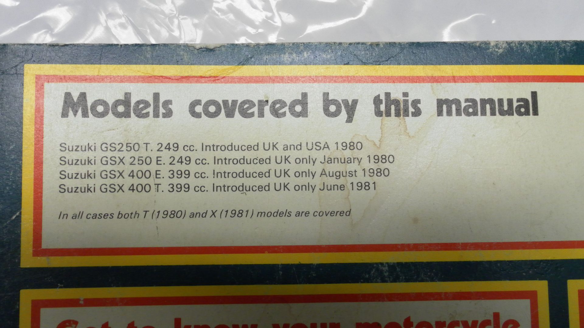 service manual , werkplaatshandboek Haynes 736	gs250 gs450 gsx250 gsx450 twins 1980-81		0 85696 736	goede staat , kaft vaal , engels , onderhoudsschem op posterformaat