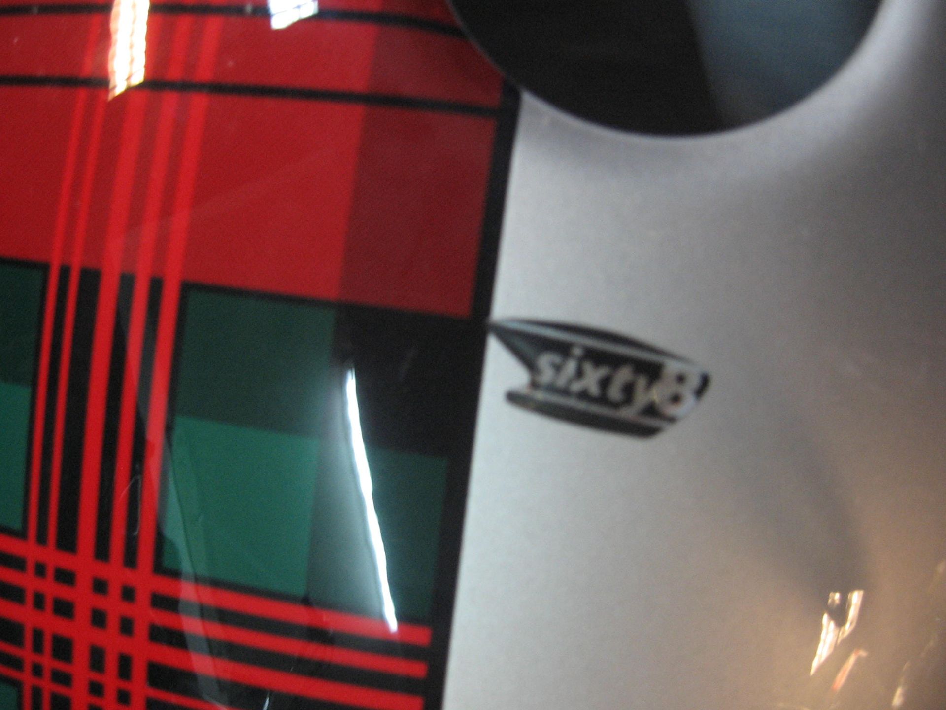 tankcover,sixty8 ,  grijs met baan scotse ruit /A9708100-Z68D / scrambler