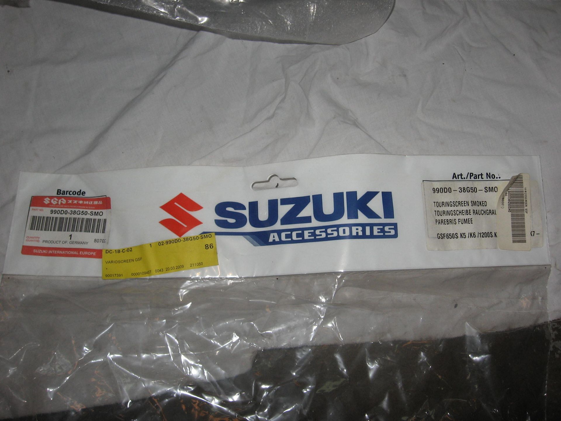 kuipruit ,vario-touringscreen smoked, // gsf650S 2005-06, gsf1200S 2006 , gsf1250SA 2007-11	oem	oem		990D0-38G50-SMO