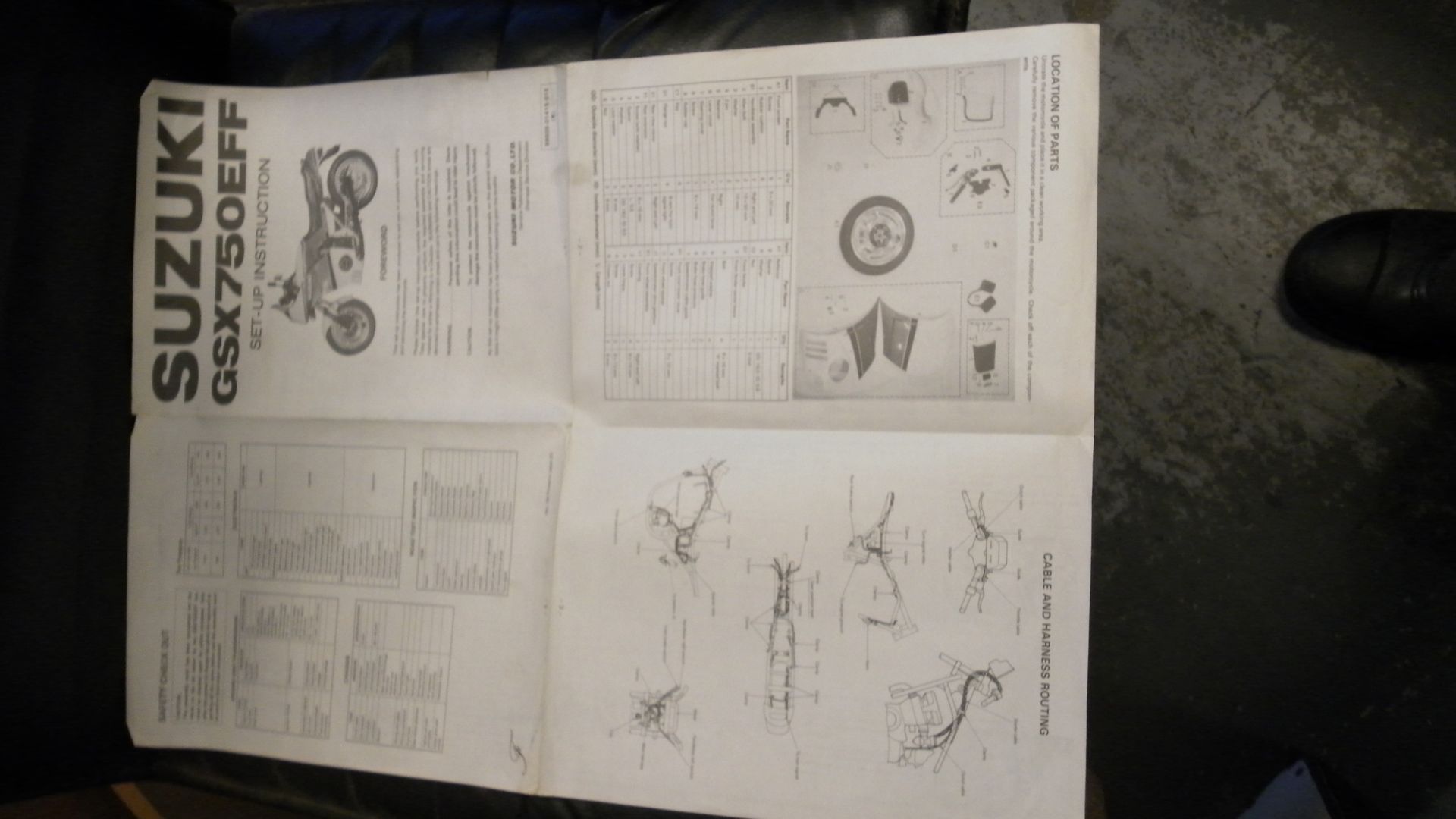 Set-up instructions in poostert formaat	GSX750EF		99505-01415-01E	Dec. 1984