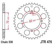Achterkettingwiel / achtertandwiel	jtr476.44