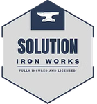 The solution iron works logo is fully insured and licensed.
