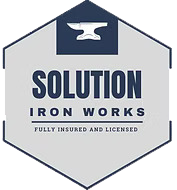The solution iron works logo is fully insured and licensed.