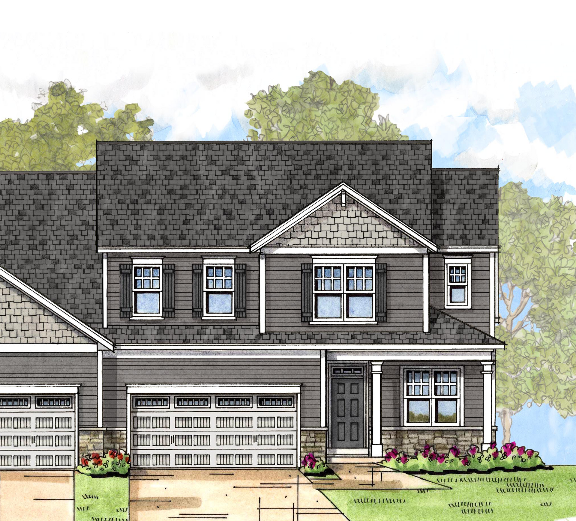Pine Twin Home Elevation