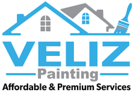 the logo for veliz painting affordable and premium services