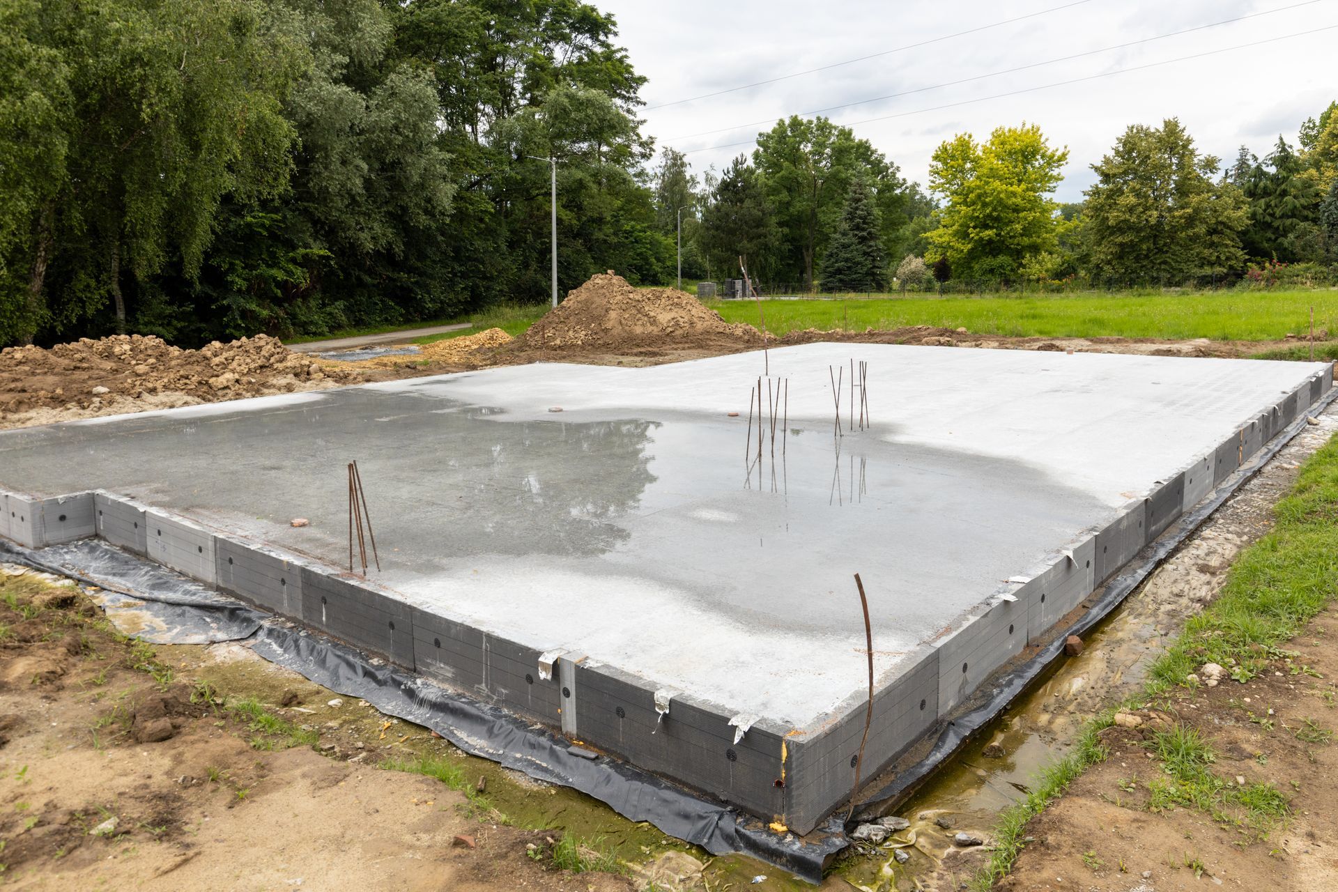 newly installed concrete slab by Camas Concrete