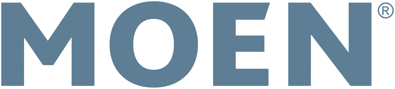 MOEN logo in blue letters with the registered trademark symbol.