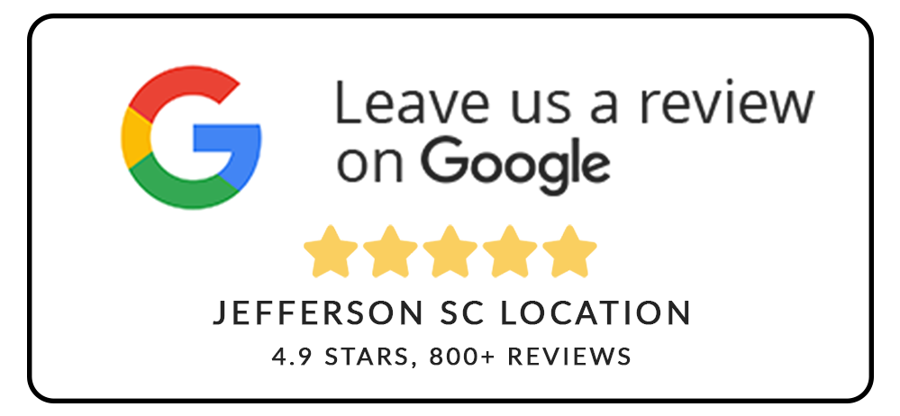 Google review invitation with five gold stars and 