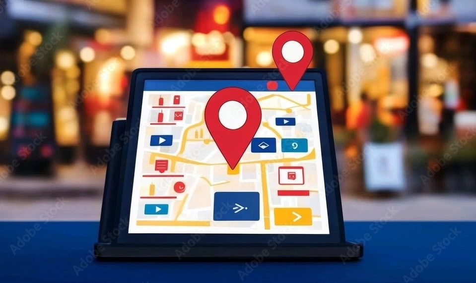 Ipad with a map.