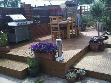 Decking and landscaping
