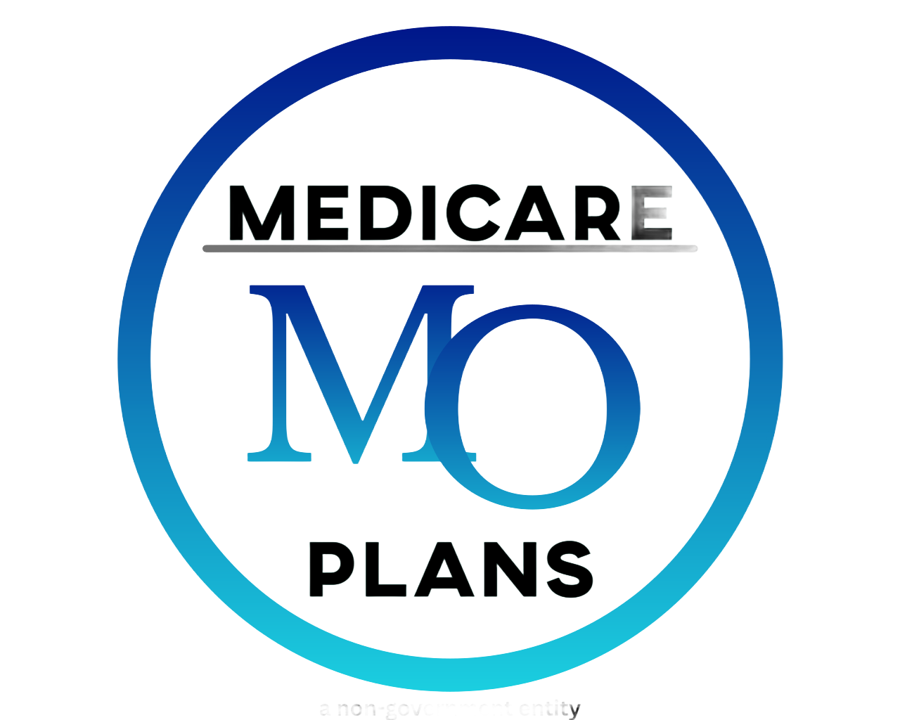 Logo for Medicare Options for Missouri: blue circle with