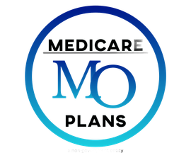 Logo for Medicare Options for Missouri: blue circle with 