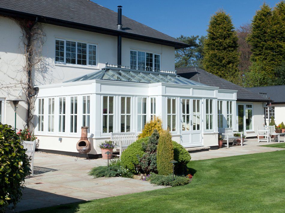 Light Brown Home Conservatory  Addition Installed by Holts Orangeries.