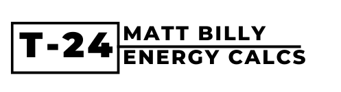 A black and white logo for matt billy energy calcs