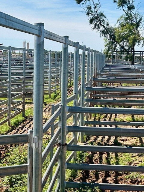 A Row Of Metal Fences With Trees In The Background — PH Davie in Mount Isa, QLD
