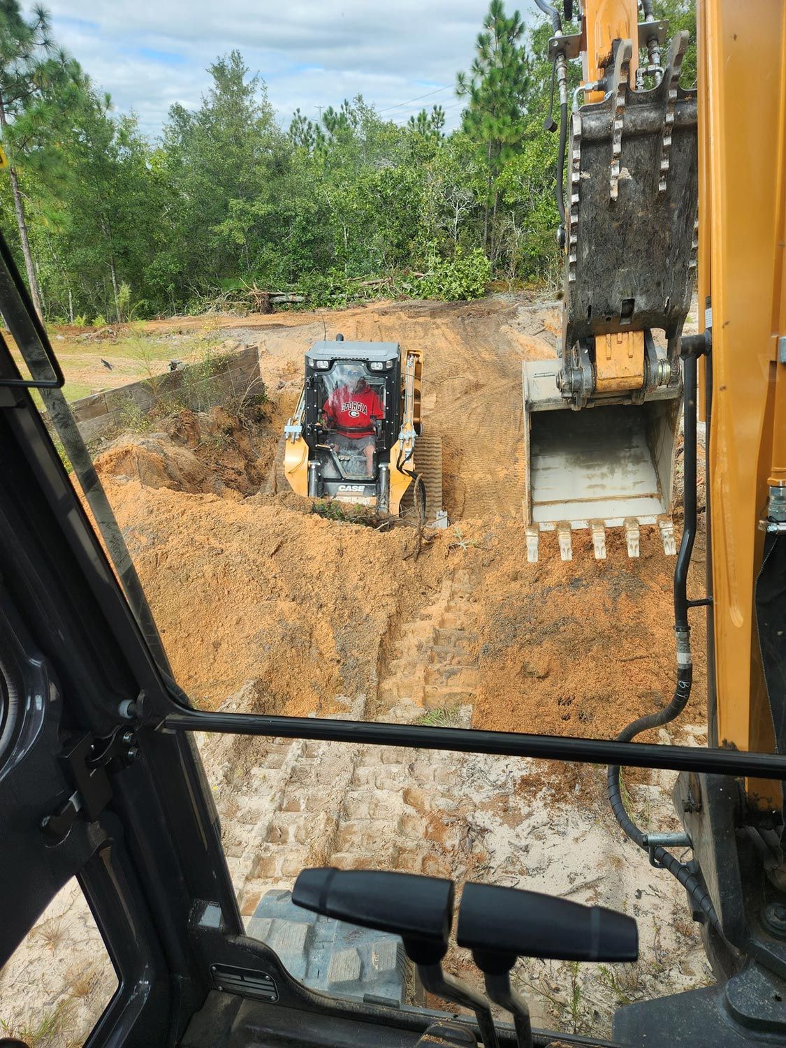 Excavator on Construction Site — Pelion, SC — Hereford and Son LLC