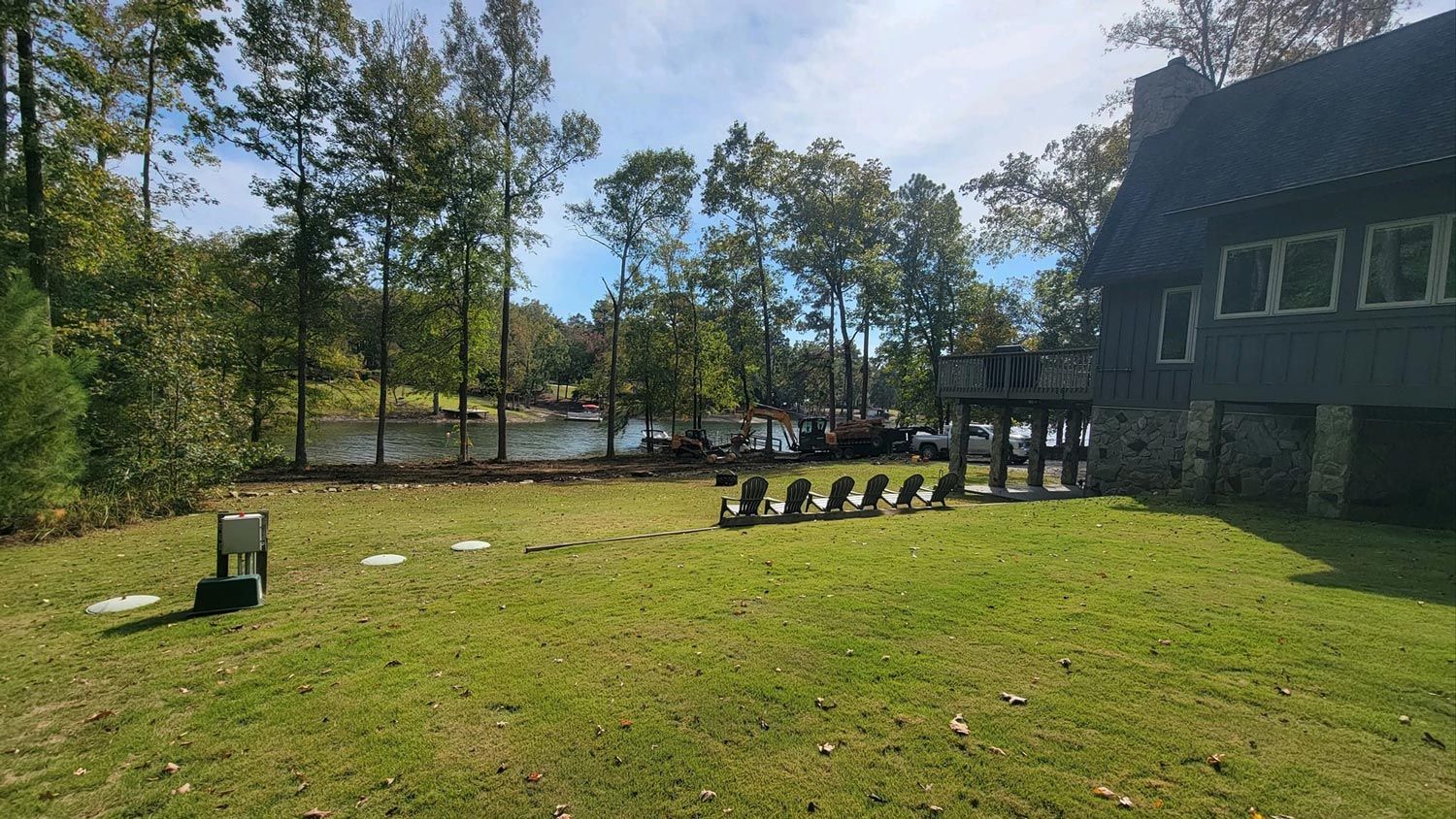 Excavator Outside House — Pelion, SC — Hereford and Son LLC