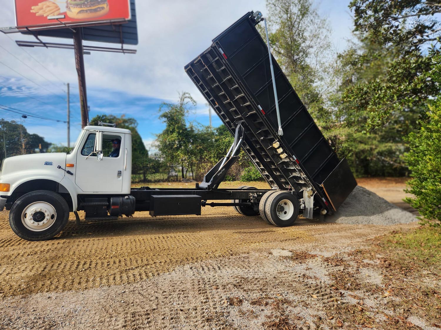 Truck with Sand — Pelion, SC — Hereford and Son LLC